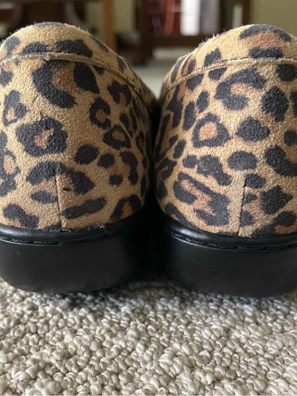 Clark Ultimate Comfort Leopard Print Women's Loafers - Faux Suede Size 11 EUC - Picture 7 of 9